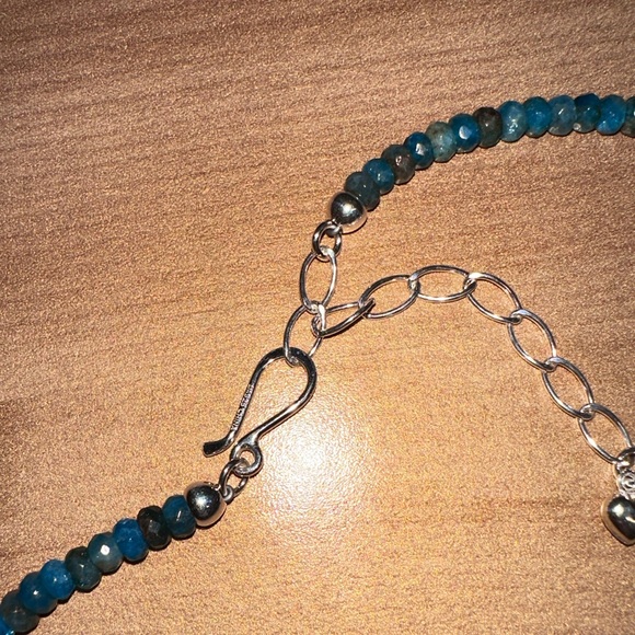 Blue apatite diamond shaped beaded necklace by Jay King - Picture 4 of 8